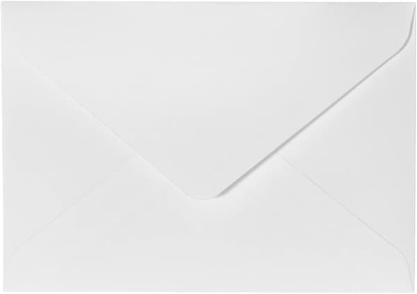 100 Konvolutter - Størrelse C6 - 11,4 x 16,2 cm - 130 g/m² - For Gratulasjonskort