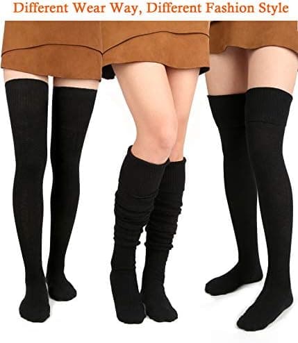 Women's Socks Long Extra Long Cotton Socks Warm Thick Boots Socks Leg Warmers