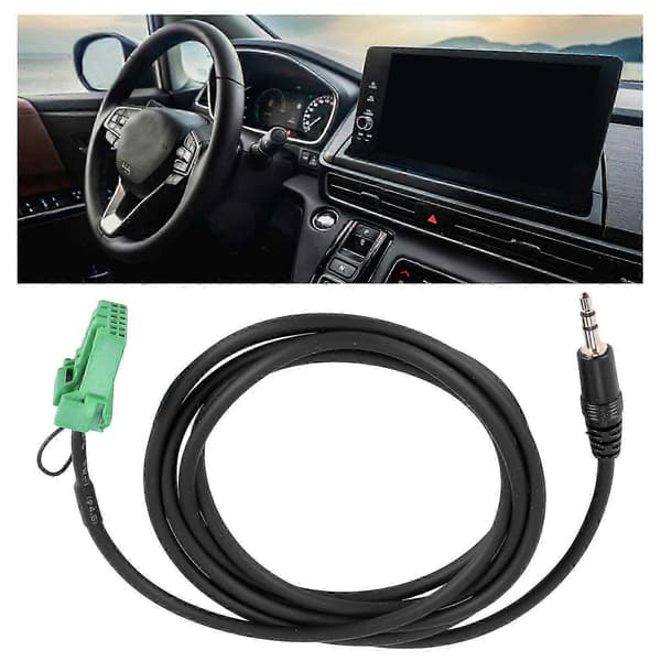 6-benet grønt stik stereo 3,5 mm jack lyd Aux-in MP3-kabel til Jazz Fit 2002-2006