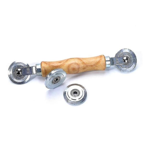 Rolling tool with steel wheels for screen doors