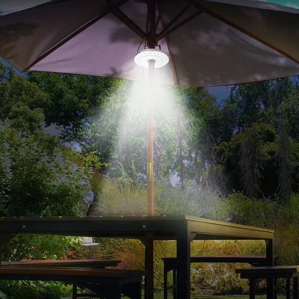 LED paraplylamper med fargerike lys Multi Lamper for innendørs utendørs Black