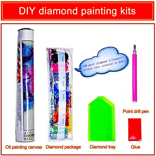 5D diamantmalingssett, diamantkunstsett for voksne, DIY flamingo-maling