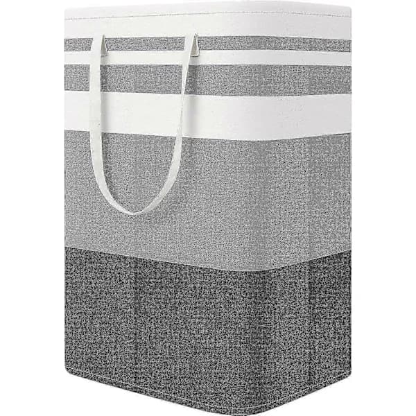 2-pack Large Laundry Basket, Waterproof, Freestanding Laundry Hamper, Foldable Tall Clothes Basket with Extended Handles for Clothes Toys in Do[co]