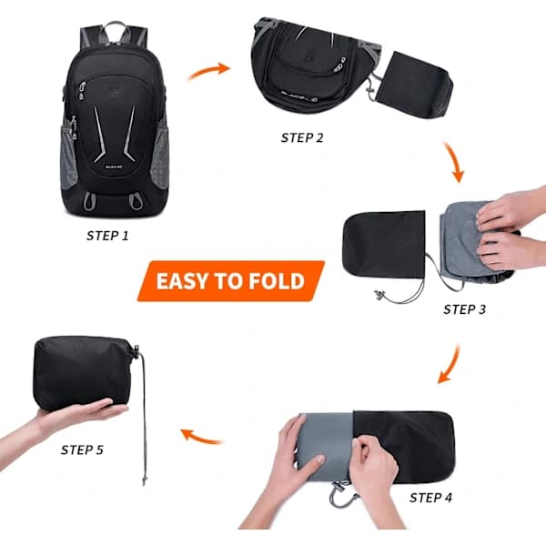 Ultralight Packable Backpack for Travel Camping, 45L Hiking Backpack Waterproof Foldable Daypack for Men Women