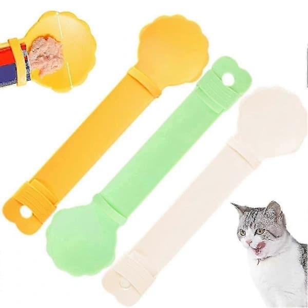 Matningssked för husdjur, våtfoder, kattskedmatare, snacks, flytande mat, matningsmaterial