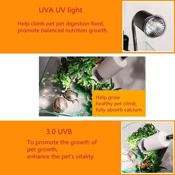 75W Sol-lampe, 75W Varmelampe, UVA+UVB Fuld-spektrum Sol-lampe