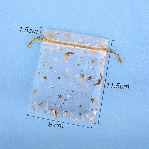 100 stk Organzaposer (9 x 12 cm) Sukkerpose Smykkepose Slikpose