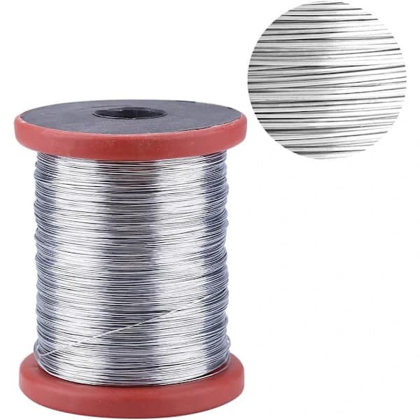 1 rulle 0,5 mm 500G jern/rustfri ståltråd, også til bikube
