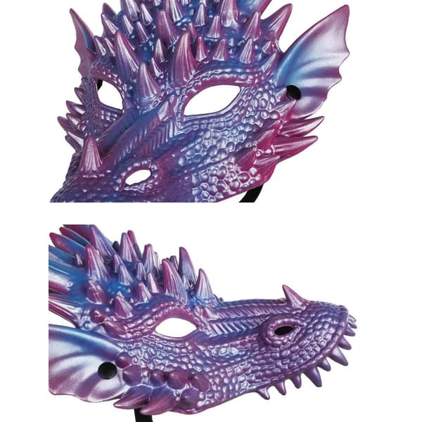 Drakmask Halloween Maskeradmask Halvansikte Cosplay Kostym Vuxen