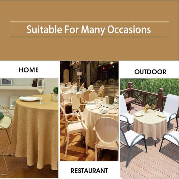 Svart rund bordsduk, köksduk, 160 cm