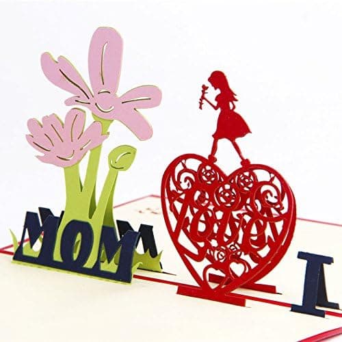 Morsdagskort, bursdagskort for mamma, 3D pop-up gratulasjonskort