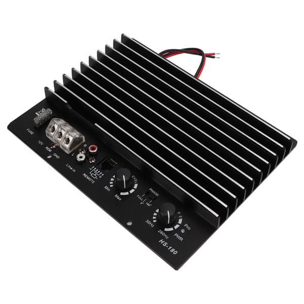 Black 12V Car Amplifier 1000W Car Audio Subwoofer Power Amplifier with Multiple Protections for Car