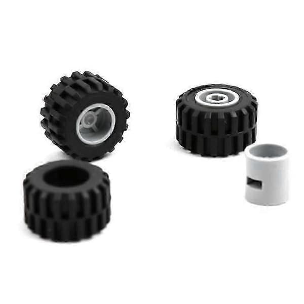 48 st mini hjulaxlar paket bil däck nav byggklossar diy leksaker för barn