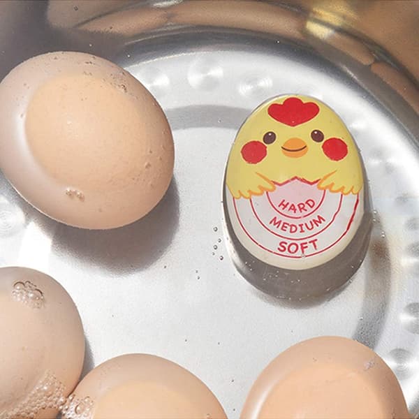 5,5X4,1X3,2cm Eggtimer for kokte egg, kjøkkeneggtimer, fargeskiftende eggtimer gjenbrukbar sikker eggtimer for koking av egg