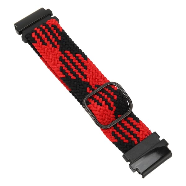 Replacement Strap Adjust Size Sweat Resistant Nylon Woven Watch Band for T REX 2 Ultra Red Black
