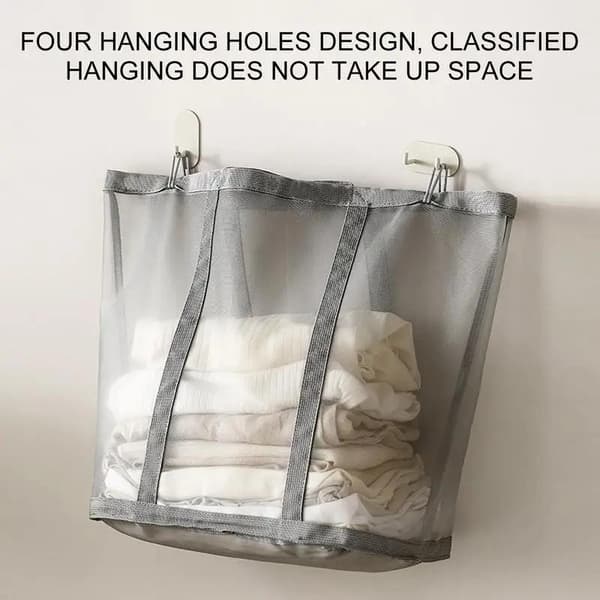 Foldable Laundry Basket with Handles Portable Collapsible Dirty Clothes Organizer Black Black