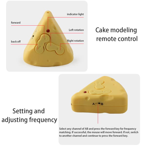 Realistic Plush Remote Control Mouse Toy for Cats