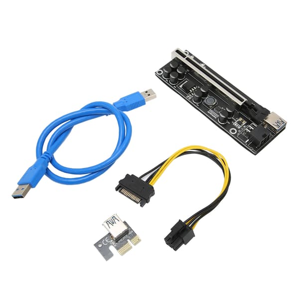 PCIE Riser Vakaa 8 FP-kondensaattoria Kullattu USB3.0-liitäntäsovitinkortti Win 7:lle, Win 8:lle, Win10:lle, Win XP:lle