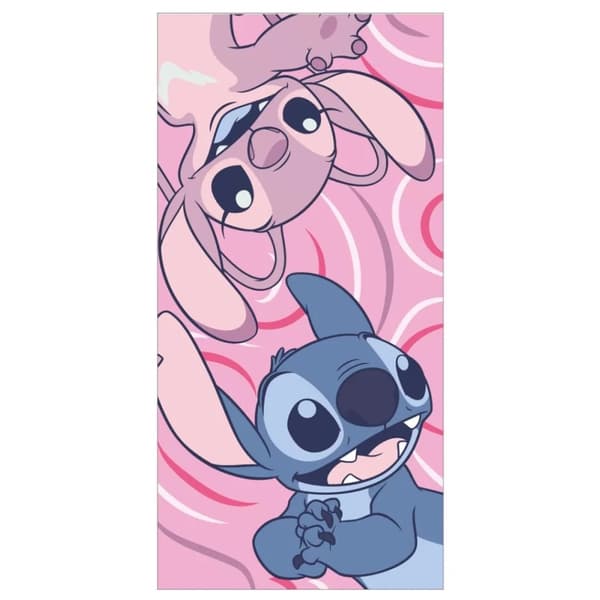 Disney Lilo ja Stitch vaaleanpunainen pyyhe 70x140 cm