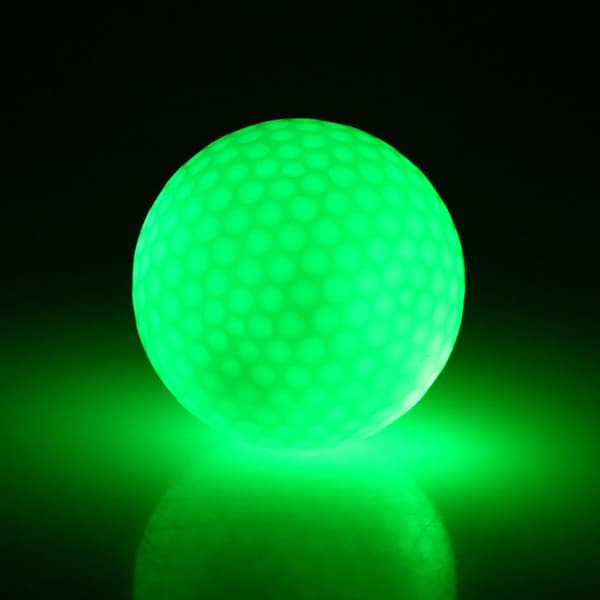 1 stk. elektronisk LED-farveblinkende golfbold til mørkesportstræning