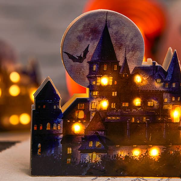 Halloweenpynt med LED-belysning, Slotskage