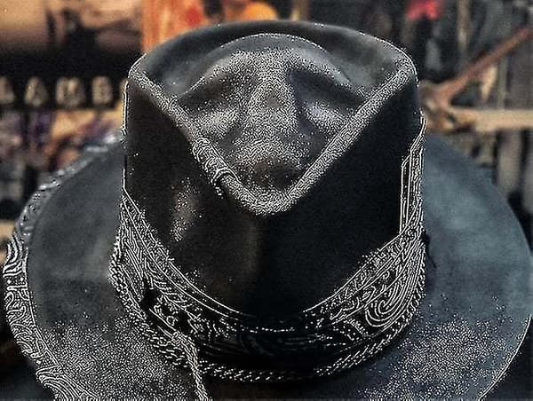 2023 Cowboyhat til mænd, punkstil, western cowboyhat, dødningehovedhat, hurtig