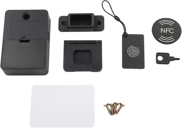 NFC Electronic Drawer Lock Keyless No Drilling Cabinet Wardrobe Lock Remote Access Multi Card Registration Low Power (FMY)