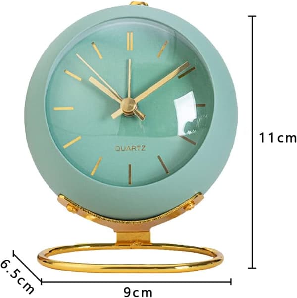 Relogeuhr Analog väckarklocka med lampor, Retro Liten Tyst Alarm