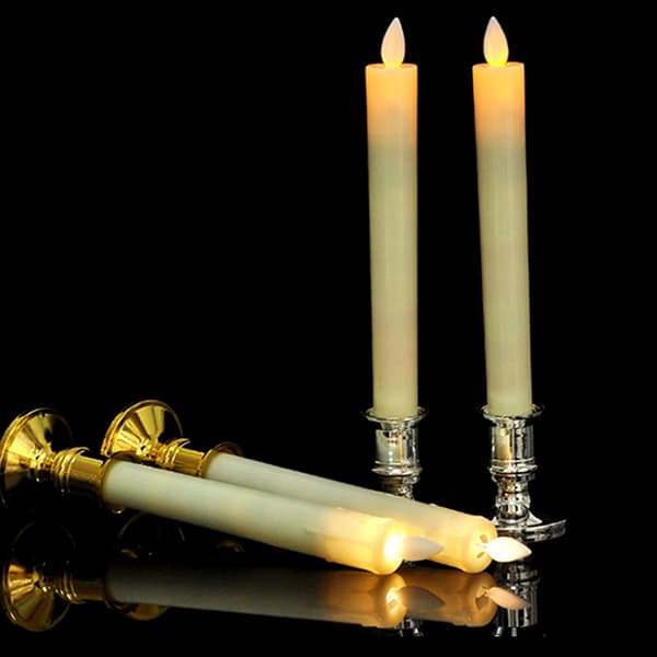 2 Pieces Plastic Candlestick Base Holder Pillar Candle Stand For Electronic Candles