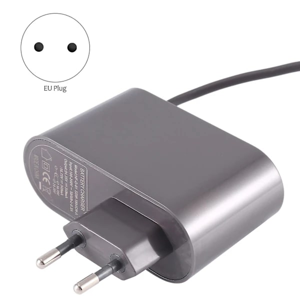 Lader for støvsuger Dc30 Dc31 Dc34 Dc35 Dc44 Dc45 Dc56 Dc57 Strømadapter EU-plugg Grå
