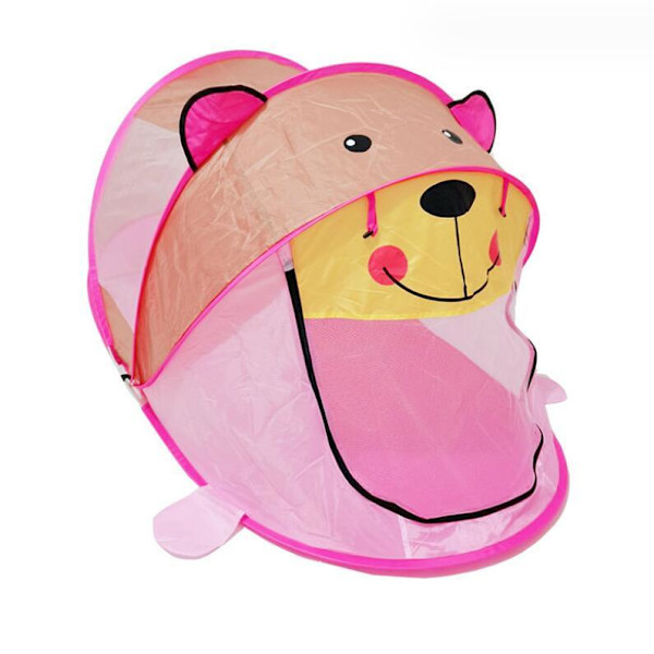 Foldbart Legetelt til Børn, Indendørs Legehus Pink Bear