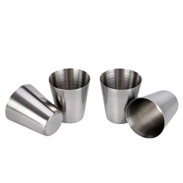 12 st/set Mini Vinkoppar 30ml Rostfritt Stål Koppar Resemugg Set Bärbara Drickkoppar Vinglas För Resor Utomhus Picknick Camping