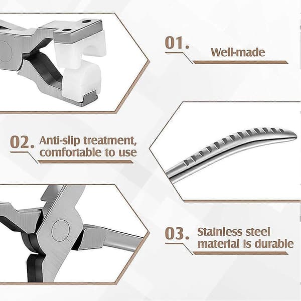 2 Pcs Ring Making Kit Chain Nose Pliers Bending and Wrapping Tool in Metal Stainless Steel Ring Bender