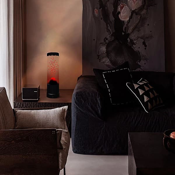 Volcanic Lava Lamp for Adults and Kids, USB and Battery Powered, Night Light and Fun Gift