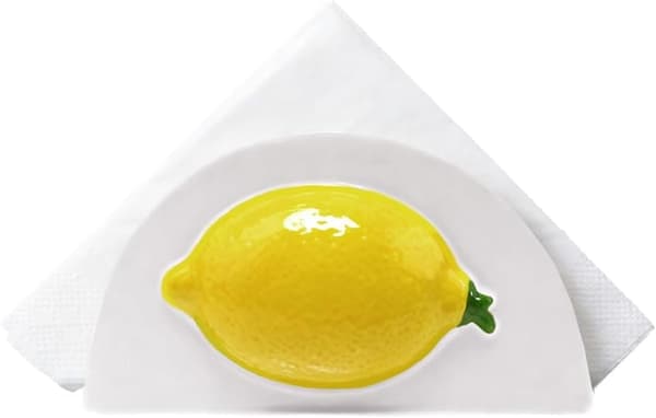Servietholder, keramisk citron lodret silkepapir opbevaringsbakke -
