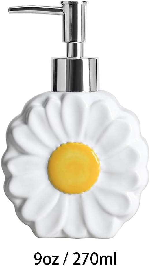Daisy Tvålpump Keramisk Flytande Lotionflaska, 270 ml -