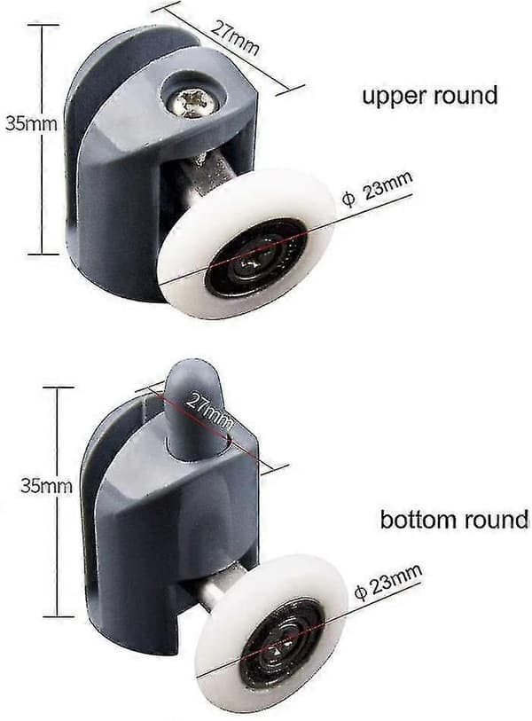 Duschdörrsrullar 8 stycken Duschdörrsrullar Glidande Duschdörrsrull Duschkabinsrullar För Badrumsduschdörr 23mm