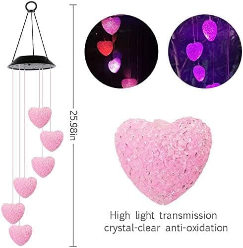 Fargeendrende spiraler solcellelamper LED-klokkespill hage Romantisk