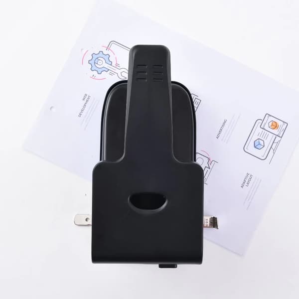 High Capacity Hole Punch - 65 Sheets - 8cm Hole Spacing - Black Desktop Hole Punch with Lock Handle - Suitable for Home, Office