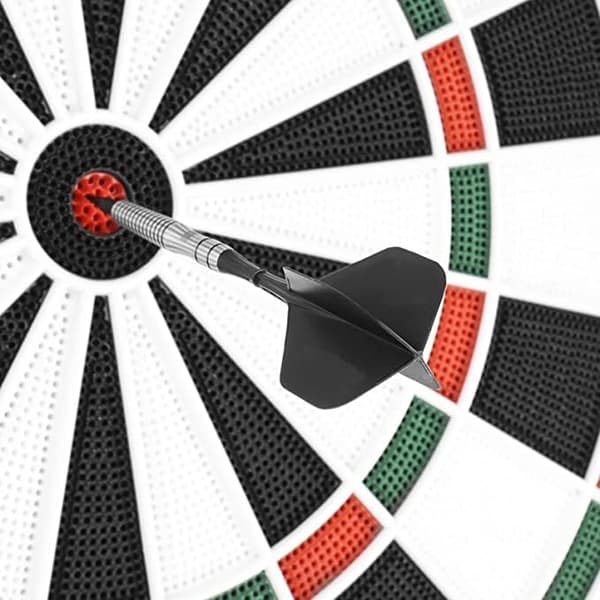 Sorte matte 9-delte pile og fjer i ét stykke pile tilbehør