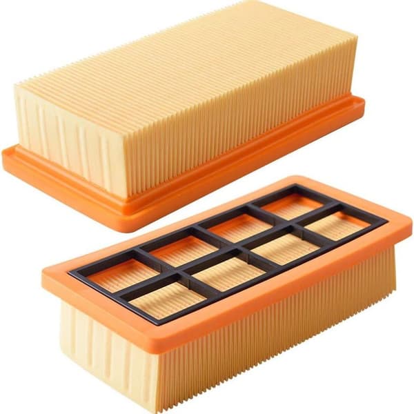 2-pakning flate filtre for Kärcher - erstatter originalfiltre