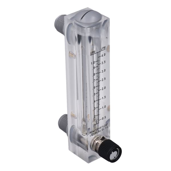 Liquid Flow Meter Clear Durable Acrylic Panel for Liquid Medium Measurement and Control Regulation 0.1-1GPM