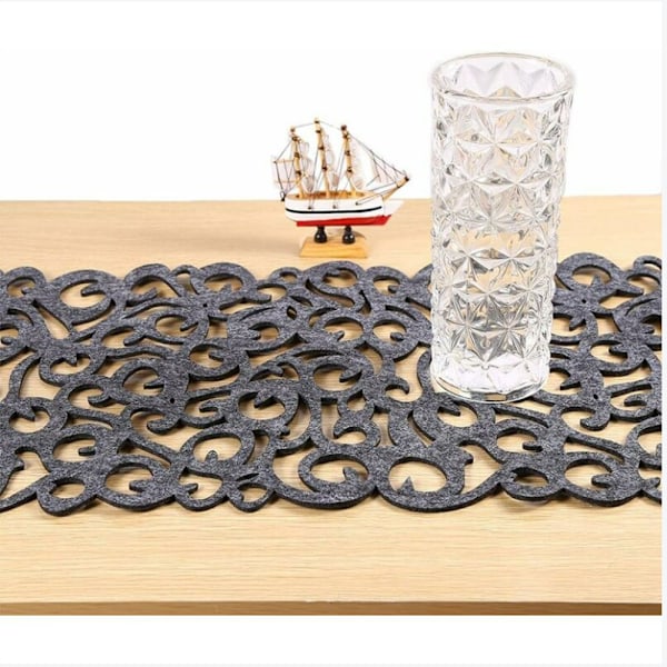 Washable Table Runner 102 x 29 cm Dark Grey