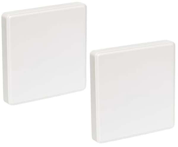 Blinddæksel til stikkontakt - 2 dele - 8,6 x 8,6 cm - Firkantet dæksel til ubrugte stikkontakter