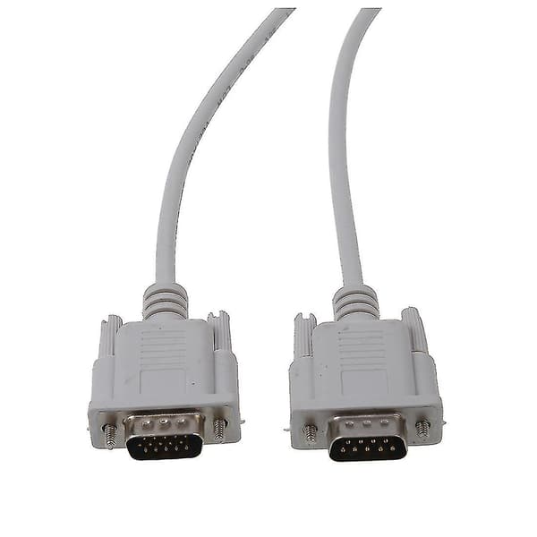 VGA DB15 hane till RS232 DB9 stift hane adapterkabel / videografisk förlängningskabel (vit, 1,5 m)