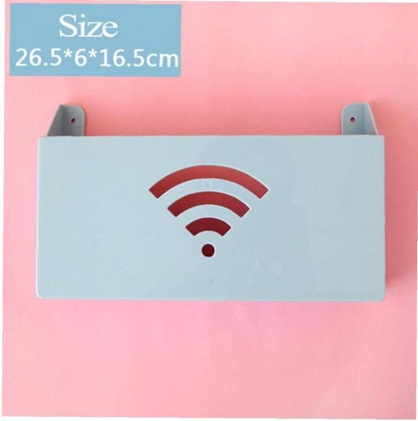 1 st Blå Väggmonterad WiFi Router Förvaringslåda Liten Storlek Router