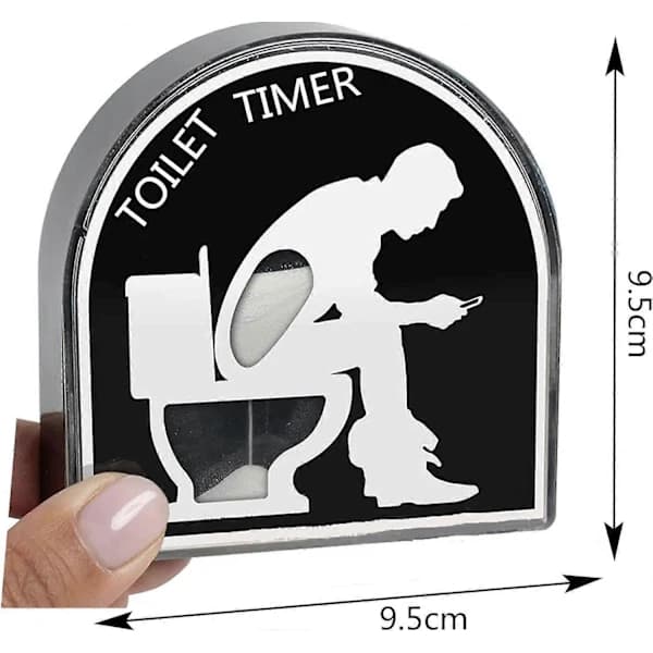 5-minutters toalett-timeglass, sandtimer med morsomt trykk