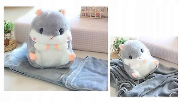 Blødt legetøjsdyr Tæppe 3i1 Kramme Hamster Gave (FMY)