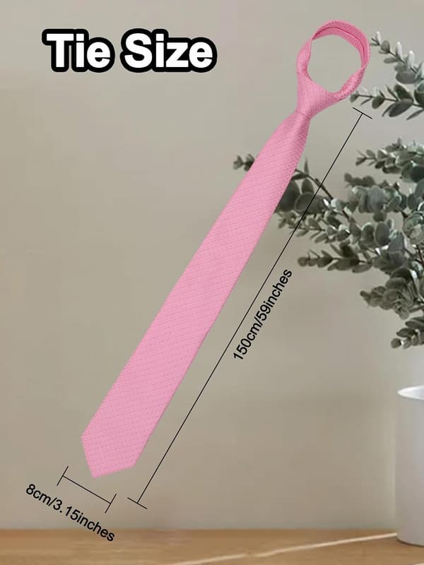 Lilla slips for menn Lavendel rutete ensfarget slips Formelt halsslips Bryllupsfest Konfirmasjon Rosa - Pink