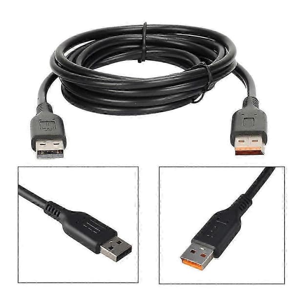 USB-opladerkabel til bærbar computer med AC-adapter til Yoga 3 4 Pro 700 900-modeller